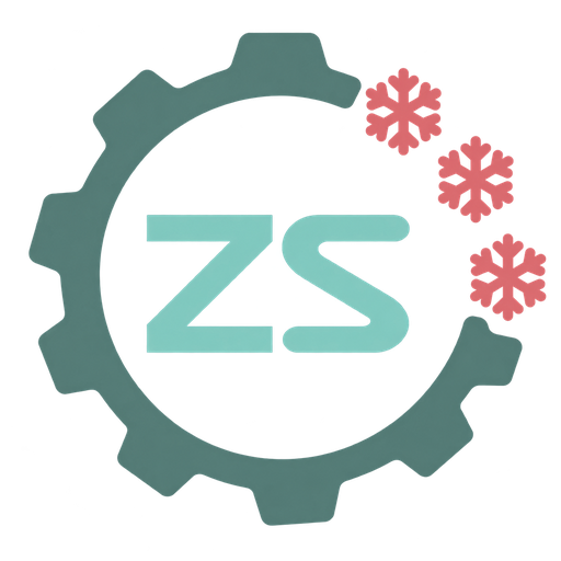 Zihang Su — ZS monogram with a gear and three snowflakes