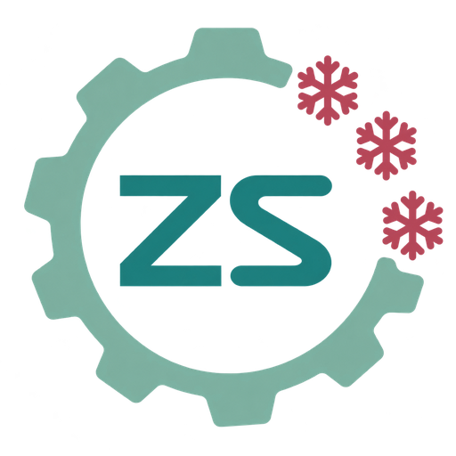 Zihang Su — ZS monogram with a gear and three snowflakes